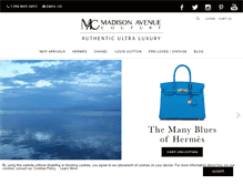 Tablet Screenshot of madisonavenuecouture.com